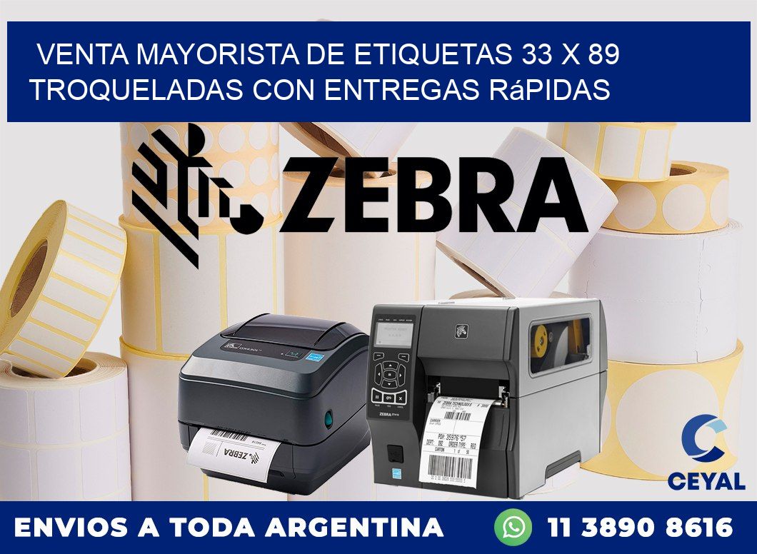 Venta mayorista de etiquetas 33 x 89 troqueladas con entregas rápidas