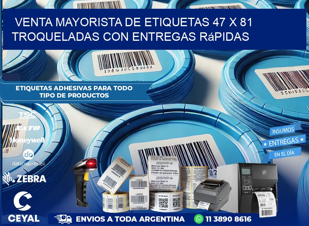 Venta mayorista de etiquetas 47 x 81 troqueladas con entregas rápidas