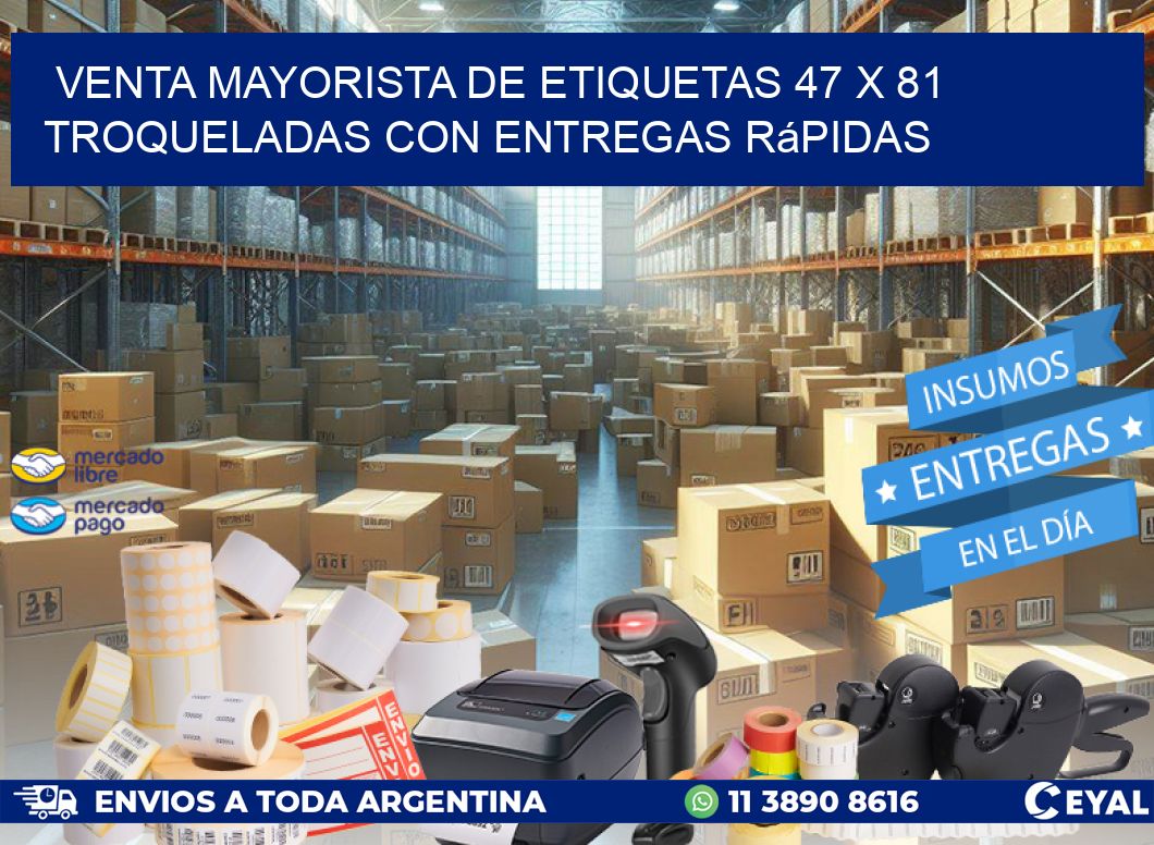 Venta mayorista de etiquetas 47 x 81 troqueladas con entregas rápidas