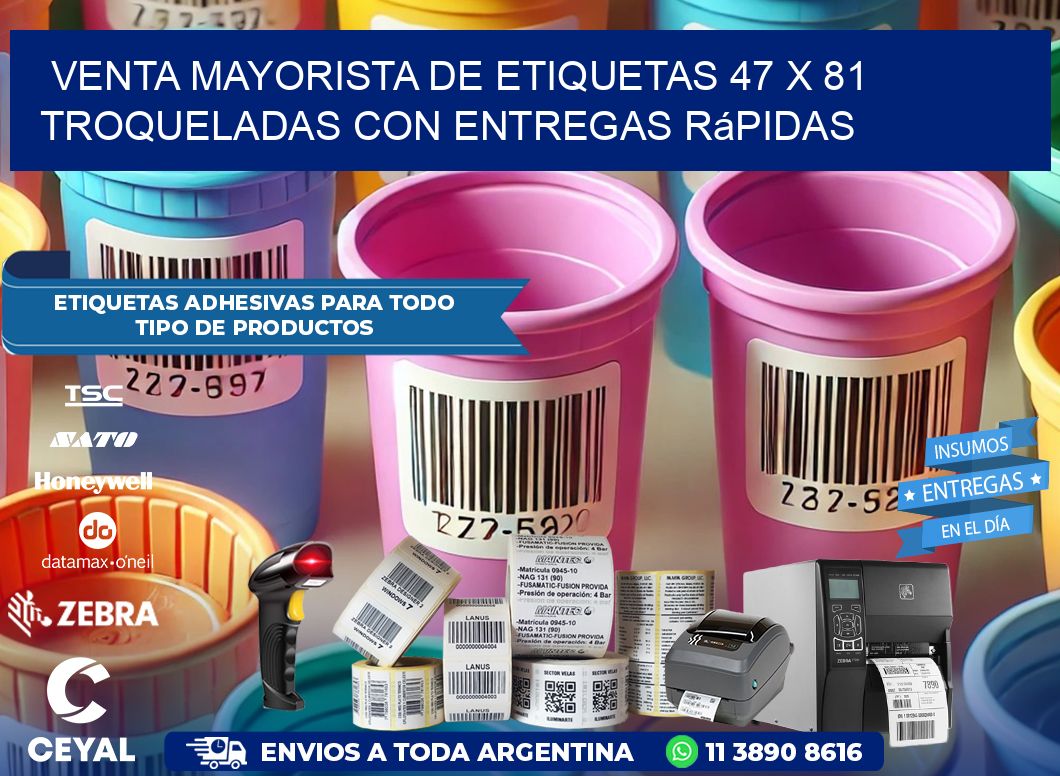 Venta mayorista de etiquetas 47 x 81 troqueladas con entregas rápidas