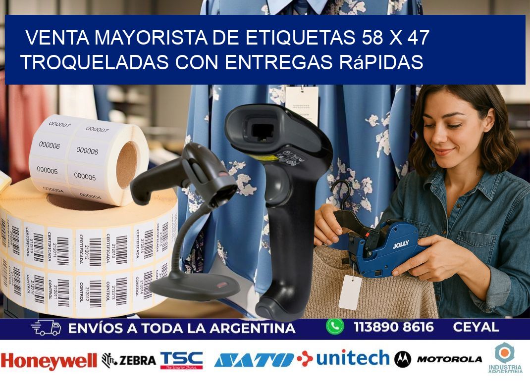 Venta mayorista de etiquetas 58 x 47 troqueladas con entregas rápidas