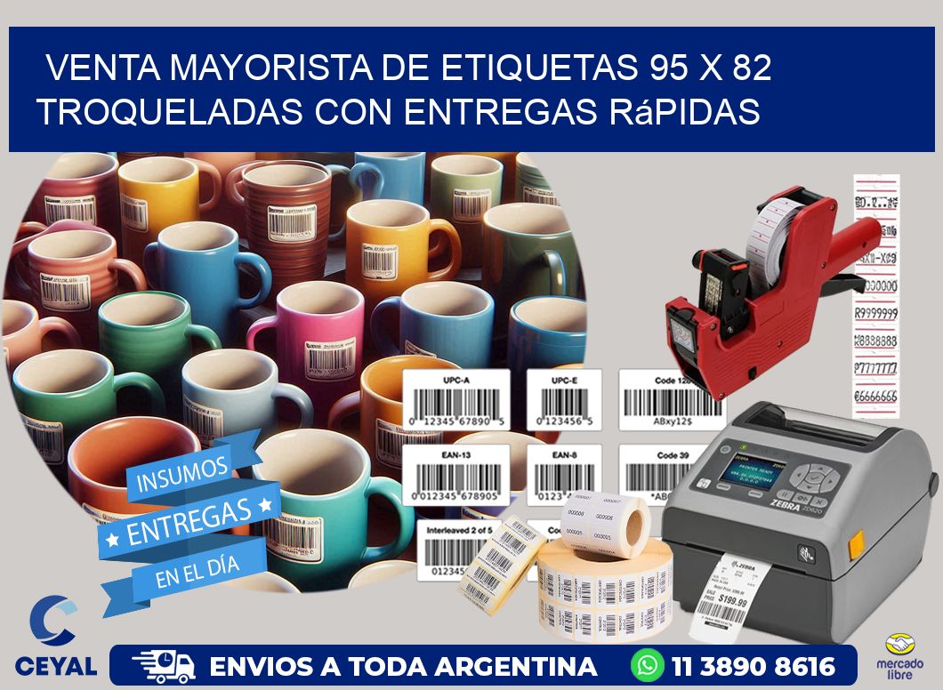 Venta mayorista de etiquetas 95 x 82 troqueladas con entregas rápidas
