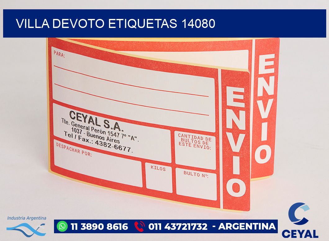 Villa Devoto etiquetas 14080