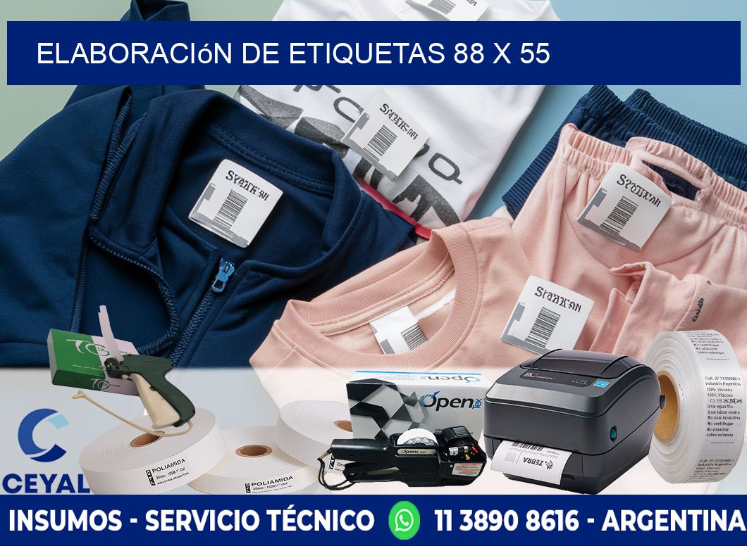 elaboración de etiquetas 88 x 55