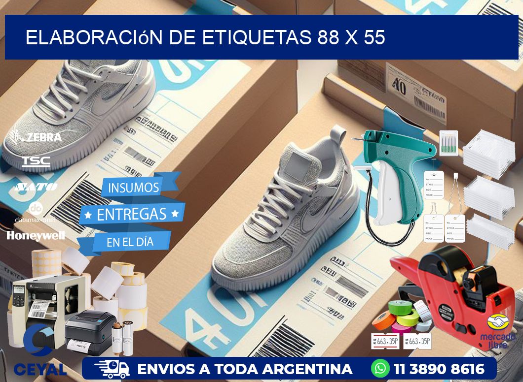 elaboración de etiquetas 88 x 55