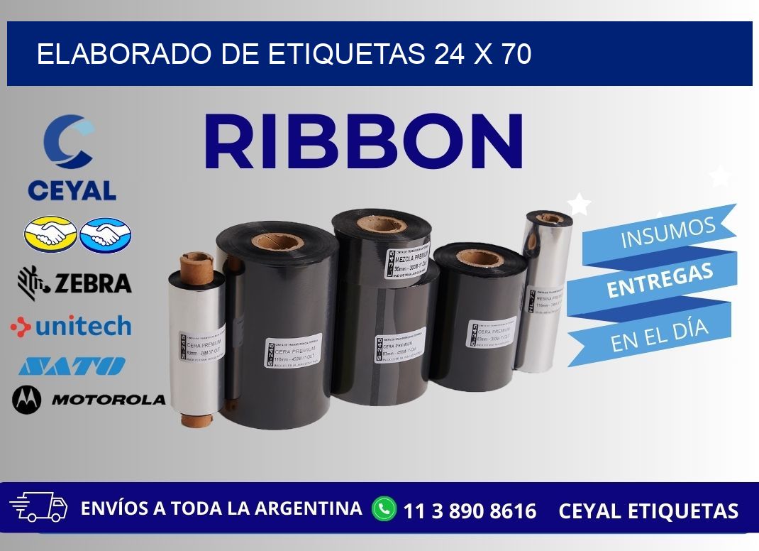 elaborado de etiquetas 24 x 70
