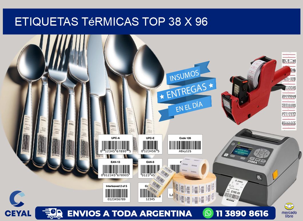 etiquetas Térmicas top 38 x 96