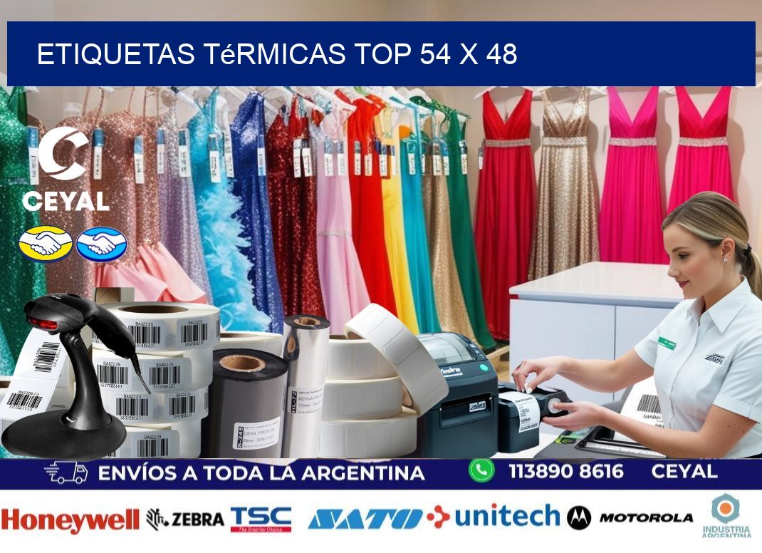 etiquetas Térmicas top 54 x 48