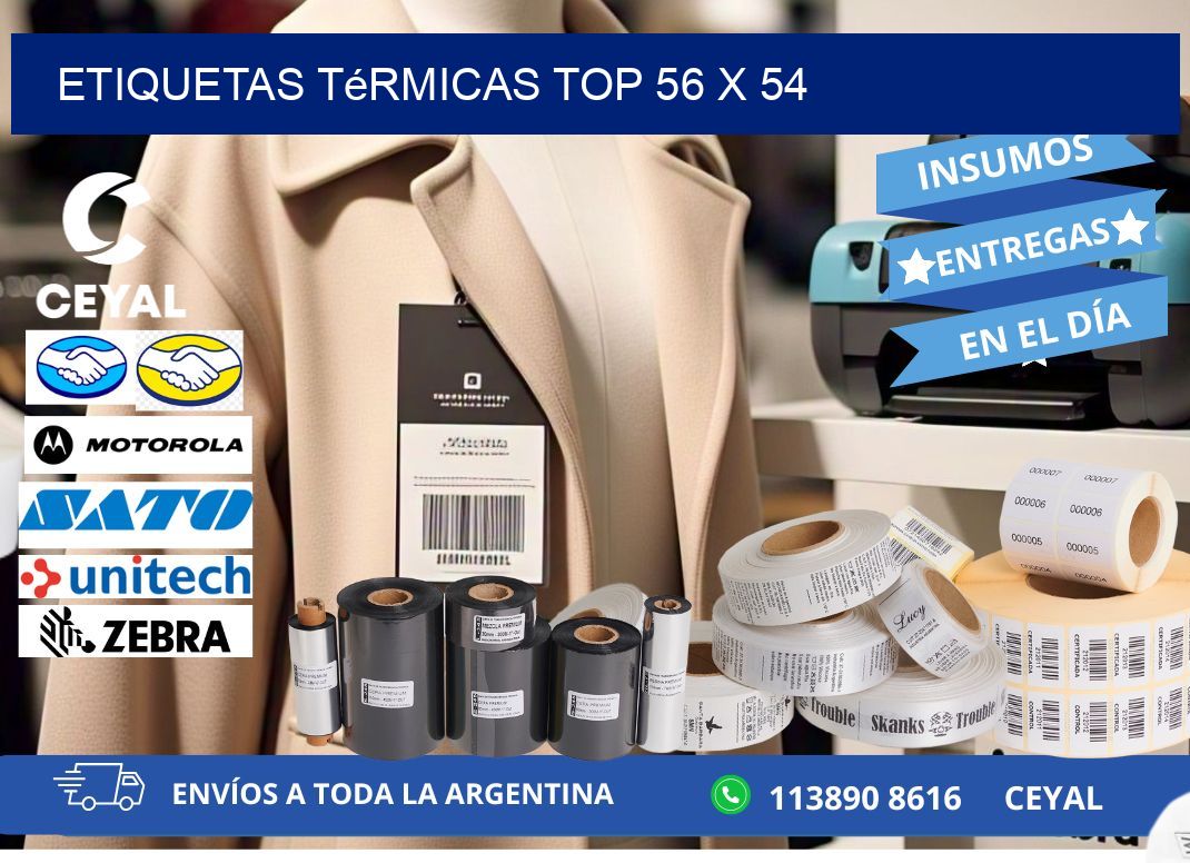 etiquetas Térmicas top 56 x 54