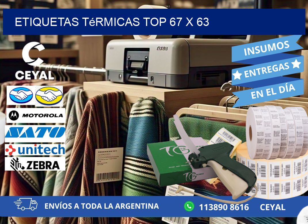 etiquetas Térmicas top 67 x 63
