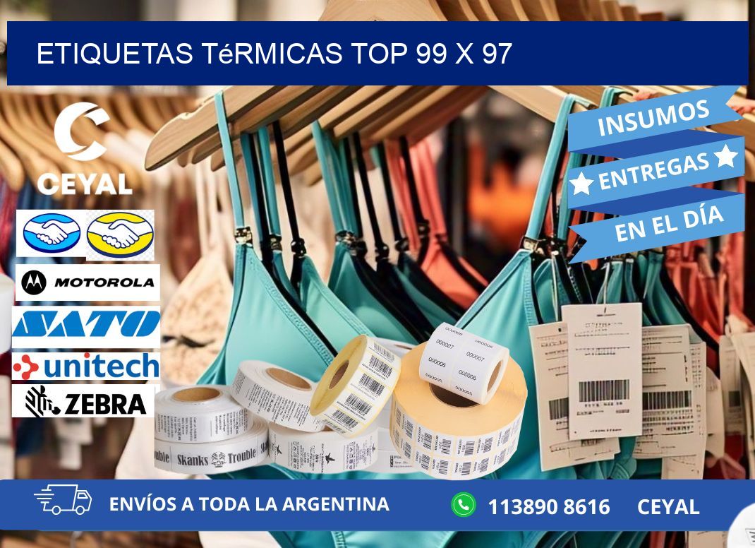 etiquetas Térmicas top 99 x 97