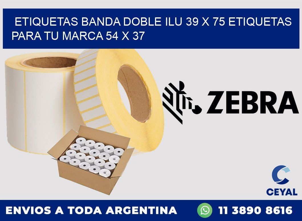 etiquetas banda doble ilu 39 x 75 etiquetas para tu marca 54 x 37