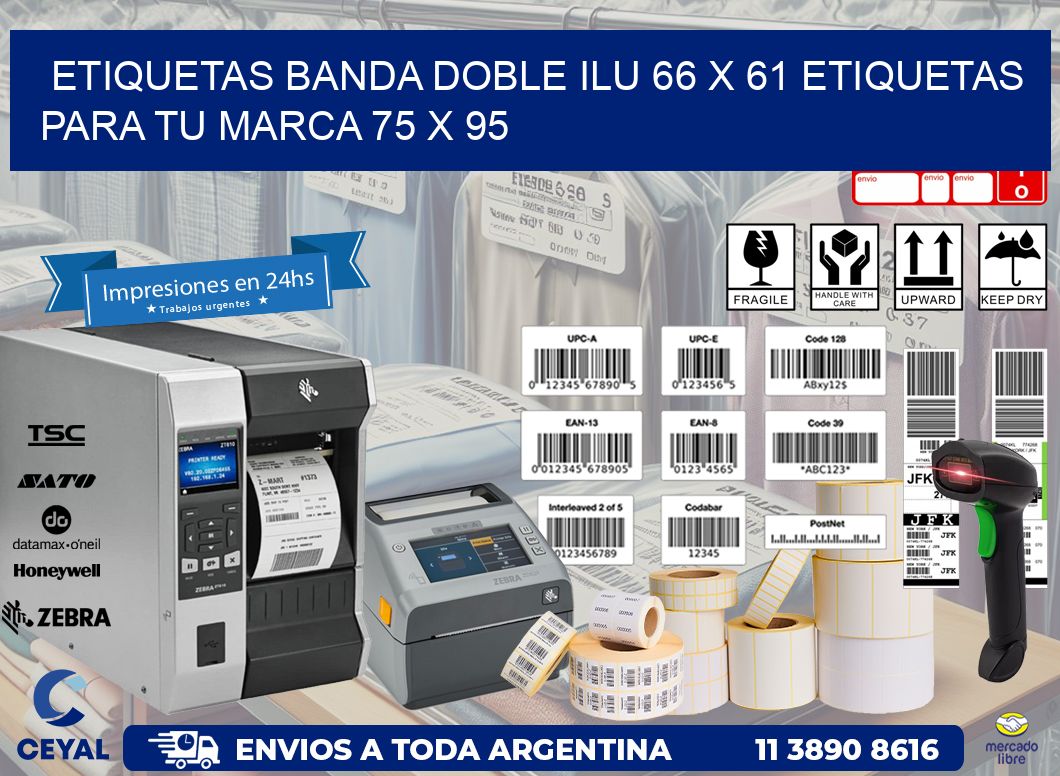 etiquetas banda doble ilu 66 x 61 etiquetas para tu marca 75 x 95