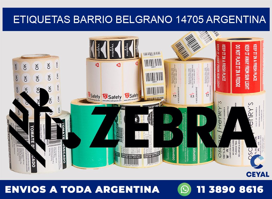 etiquetas barrio belgrano 14705 argentina