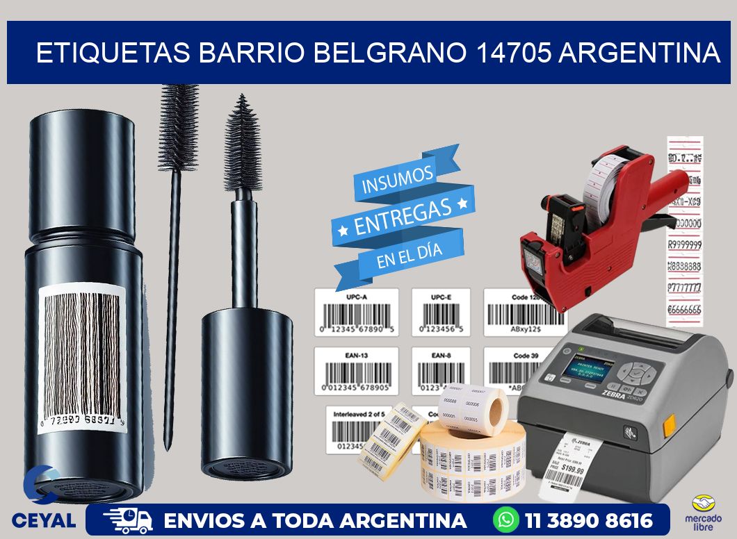 etiquetas barrio belgrano 14705 argentina