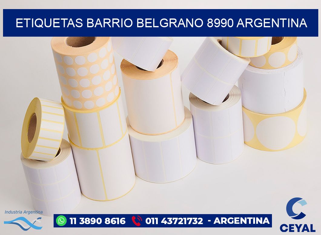 etiquetas barrio belgrano 8990 argentina