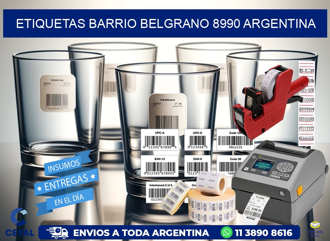 etiquetas barrio belgrano 8990 argentina