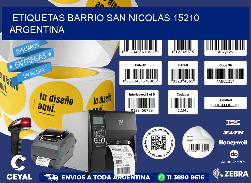 etiquetas barrio san nicolas 15210 argentina