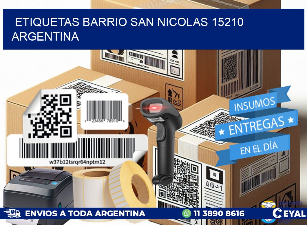 etiquetas barrio san nicolas 15210 argentina