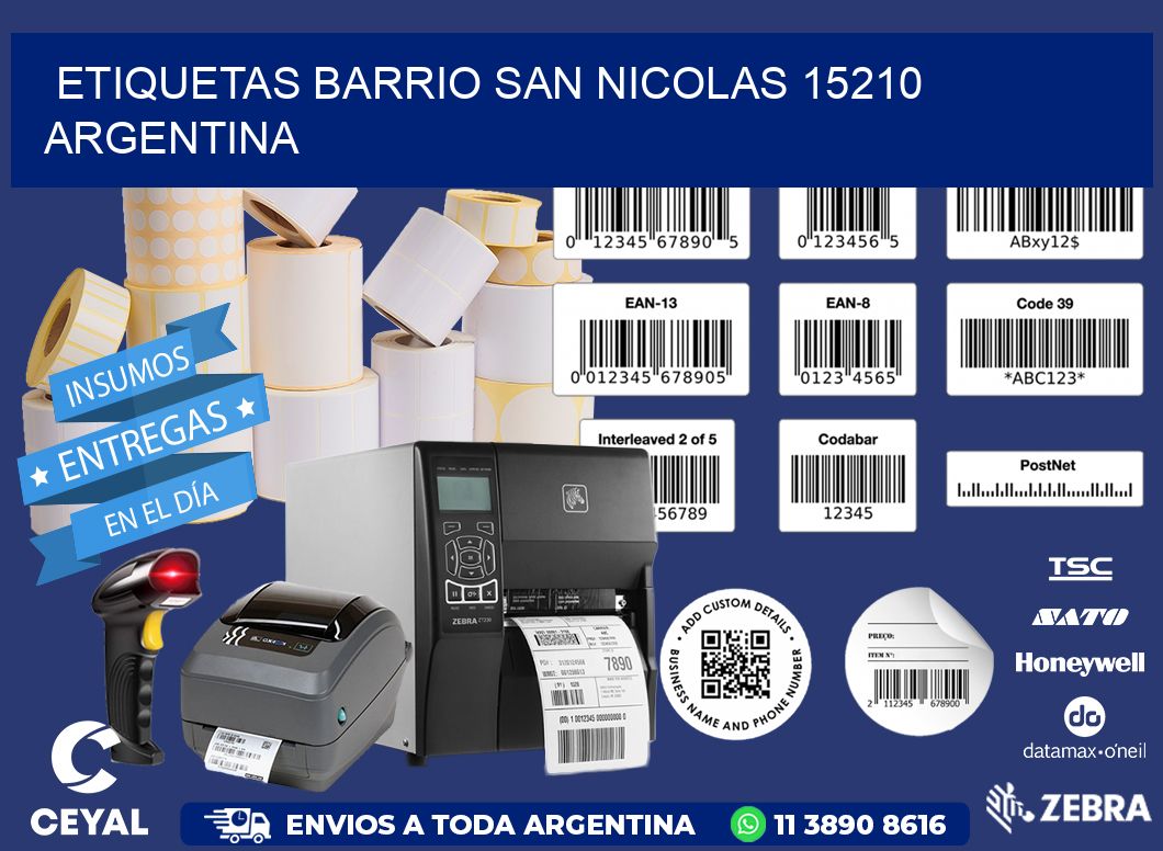 etiquetas barrio san nicolas 15210 argentina