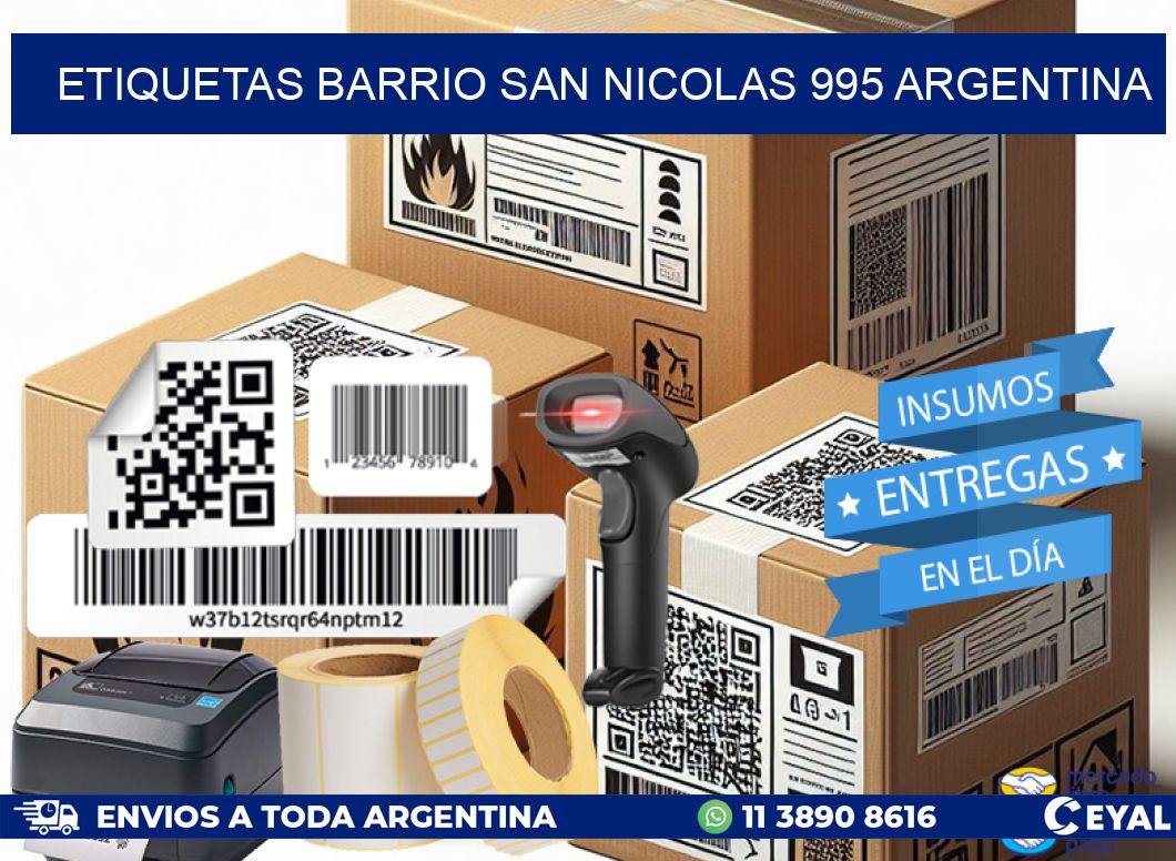 etiquetas barrio san nicolas 995 argentina