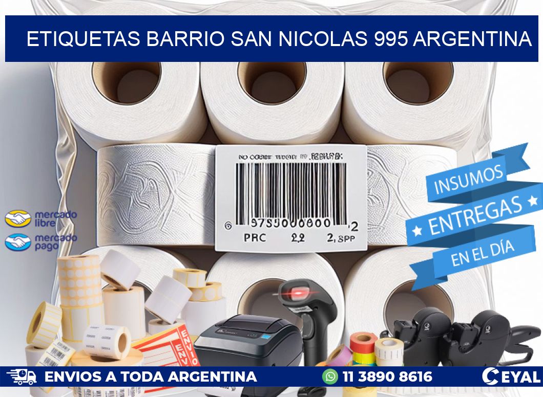 etiquetas barrio san nicolas 995 argentina