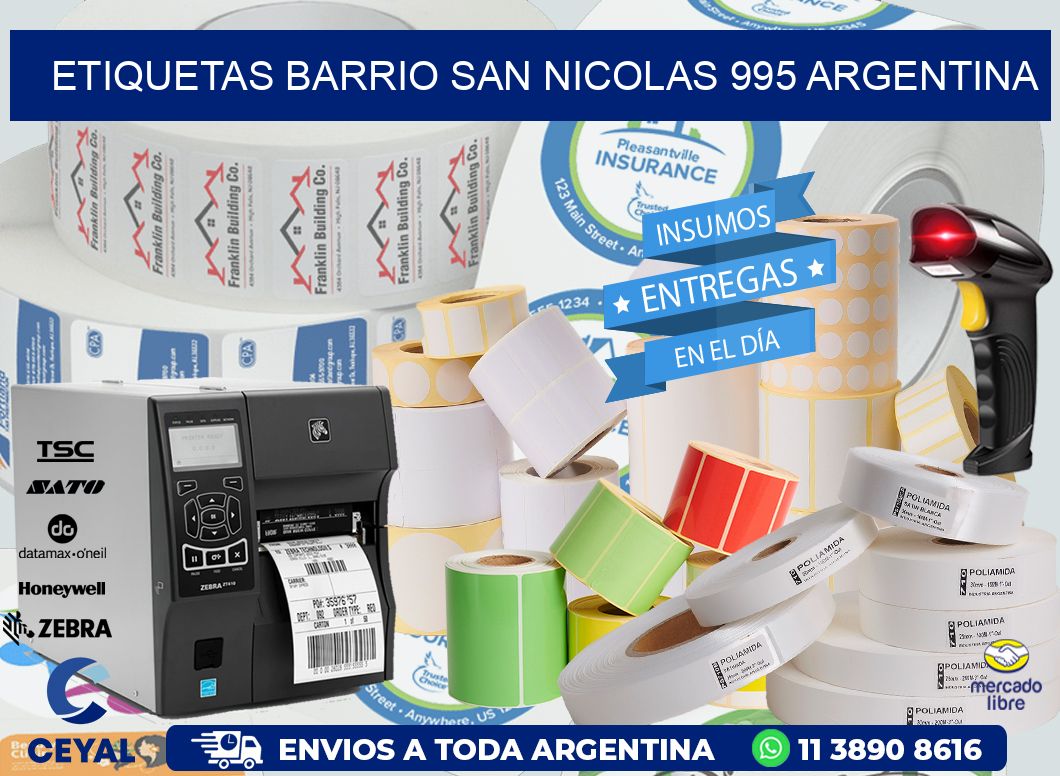 etiquetas barrio san nicolas 995 argentina