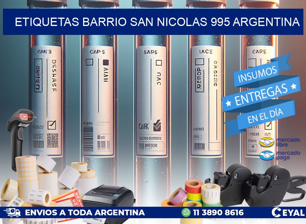 etiquetas barrio san nicolas 995 argentina
