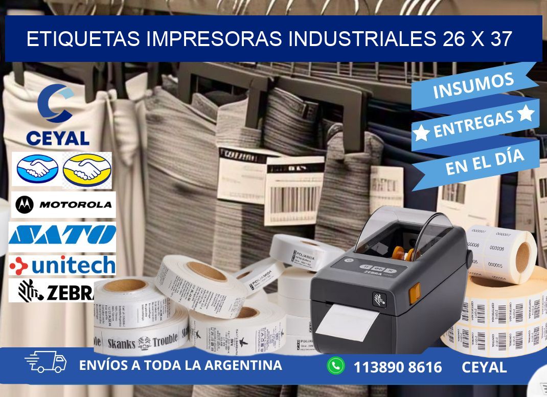 etiquetas impresoras industriales 26 x 37