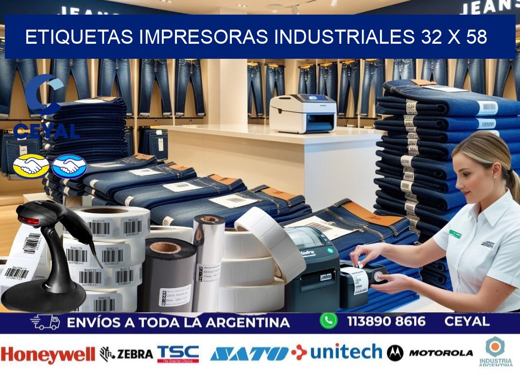 etiquetas impresoras industriales 32 x 58