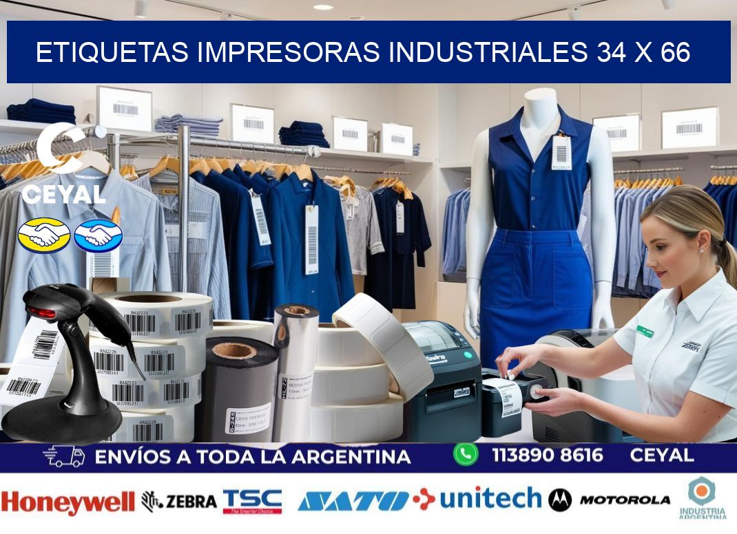 etiquetas impresoras industriales 34 x 66