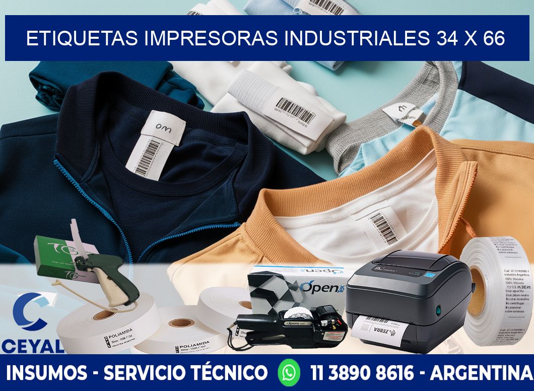etiquetas impresoras industriales 34 x 66