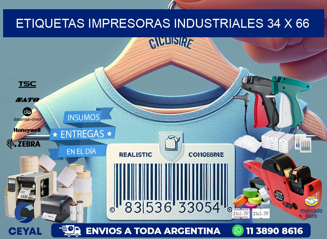 etiquetas impresoras industriales 34 x 66