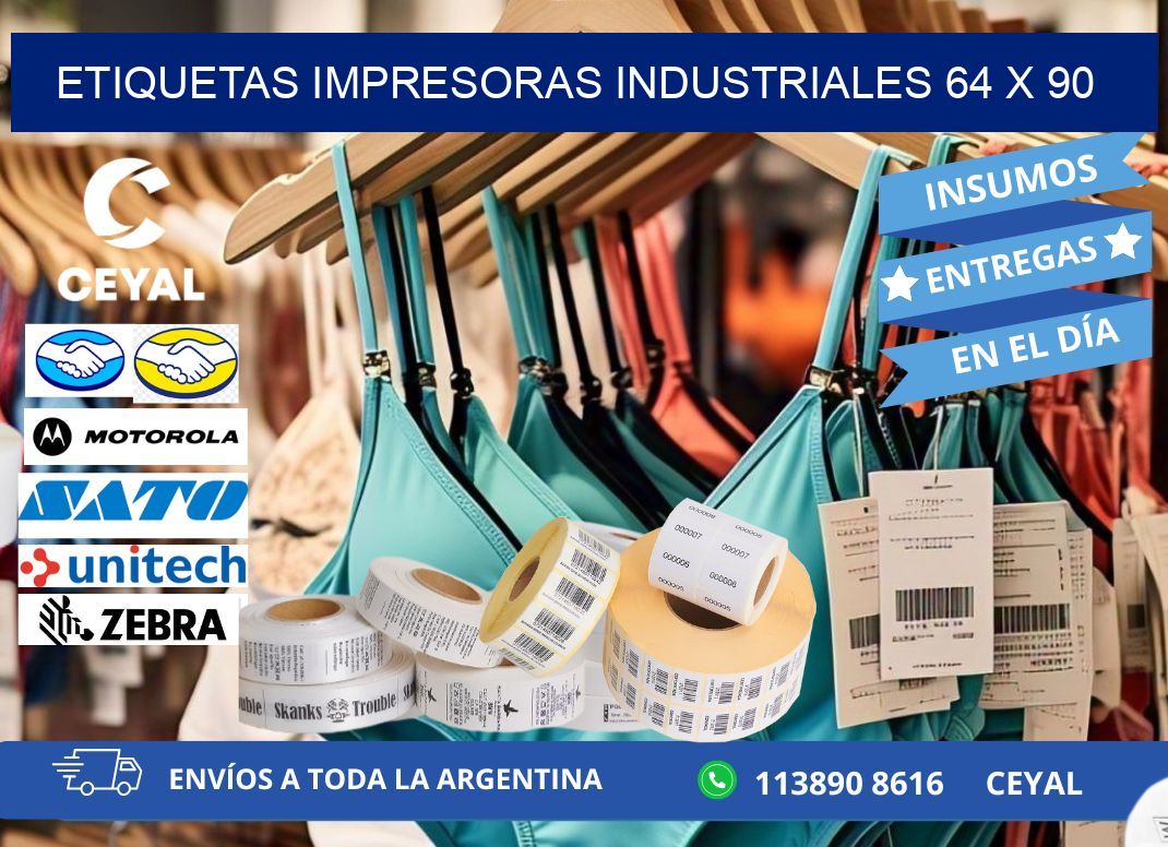 etiquetas impresoras industriales 64 x 90