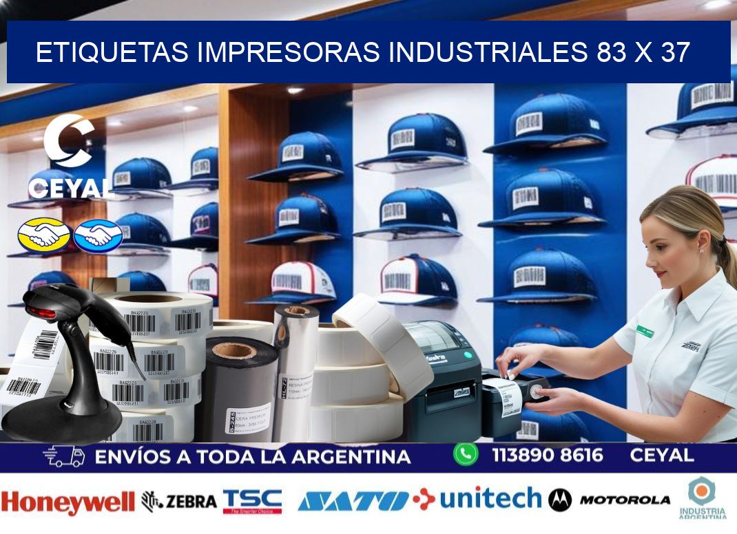 etiquetas impresoras industriales 83 x 37
