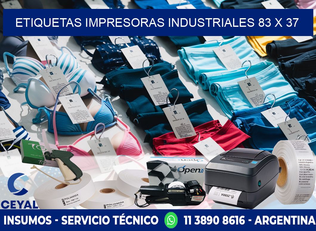 etiquetas impresoras industriales 83 x 37