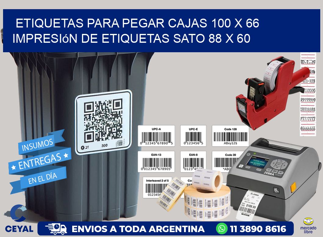etiquetas para pegar cajas 100 x 66 impresión de etiquetas sato 88 x 60