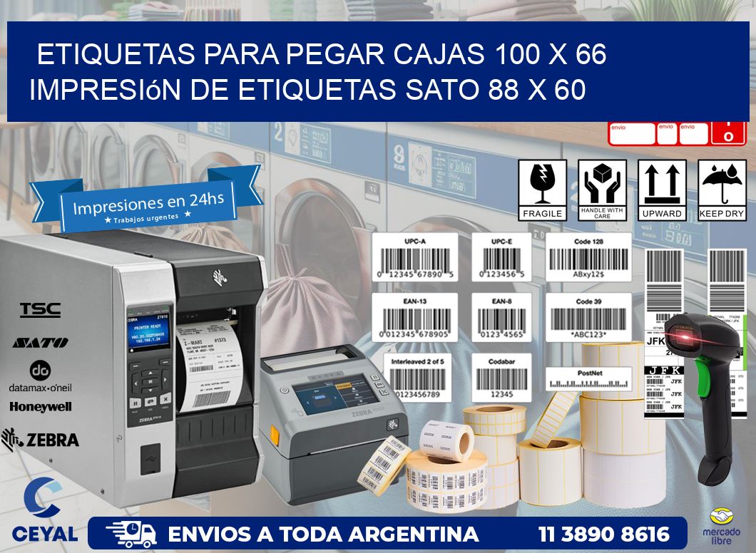 etiquetas para pegar cajas 100 x 66 impresión de etiquetas sato 88 x 60