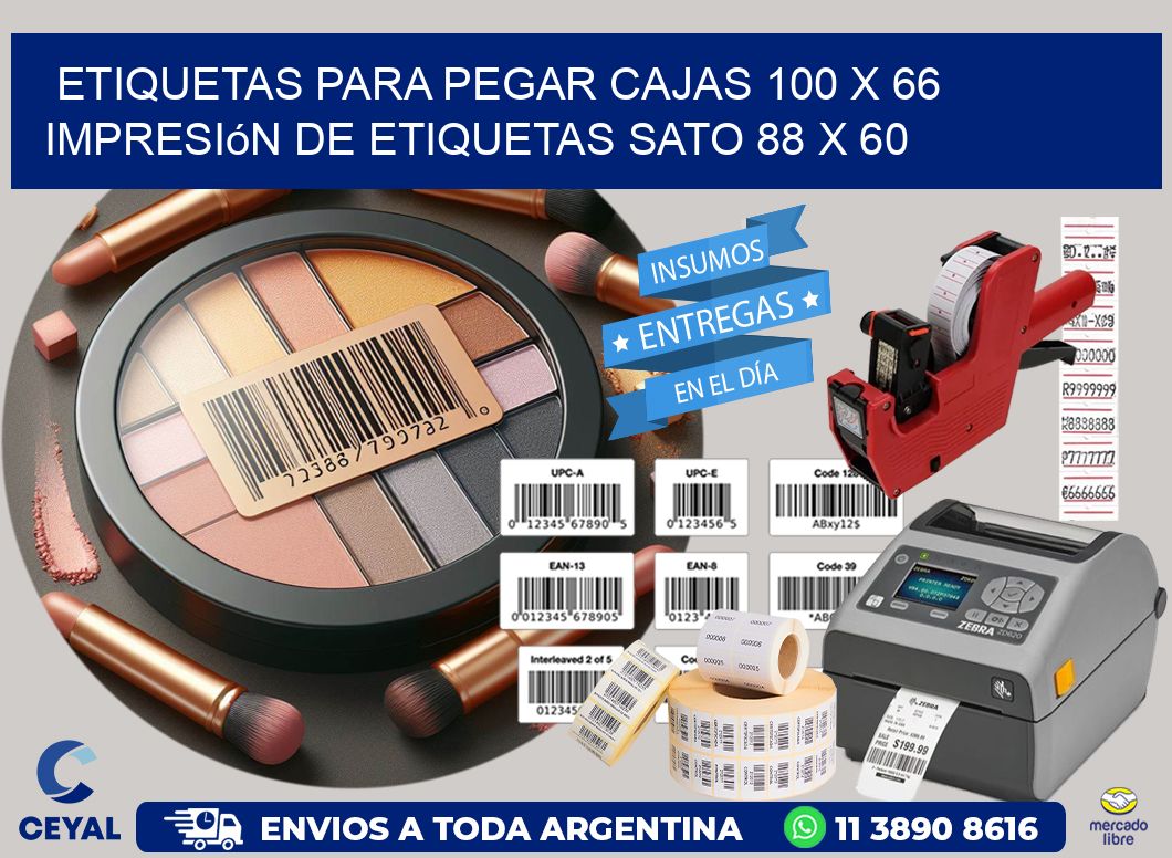etiquetas para pegar cajas 100 x 66 impresión de etiquetas sato 88 x 60
