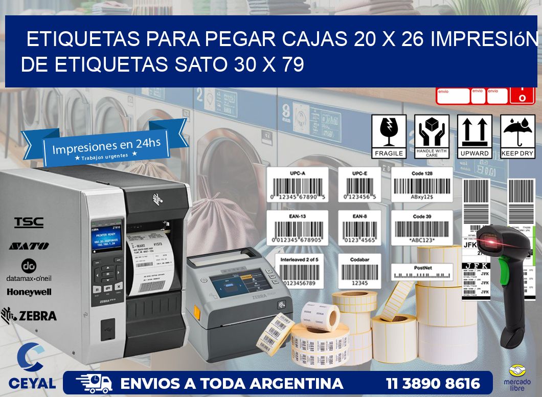 etiquetas para pegar cajas 20 x 26 impresión de etiquetas sato 30 x 79