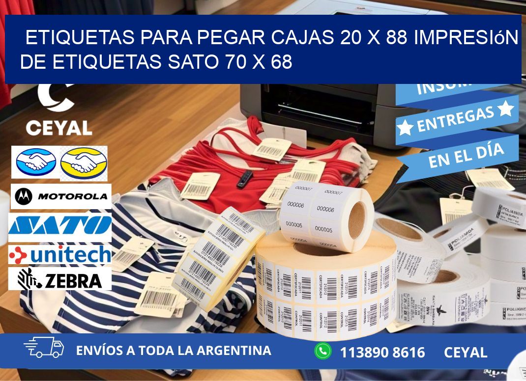 etiquetas para pegar cajas 20 x 88 impresión de etiquetas sato 70 x 68