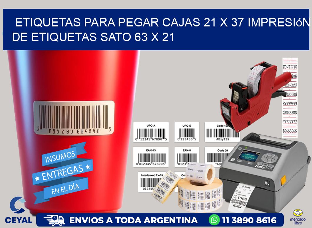 etiquetas para pegar cajas 21 x 37 impresión de etiquetas sato 63 x 21