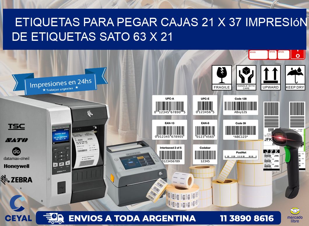 etiquetas para pegar cajas 21 x 37 impresión de etiquetas sato 63 x 21