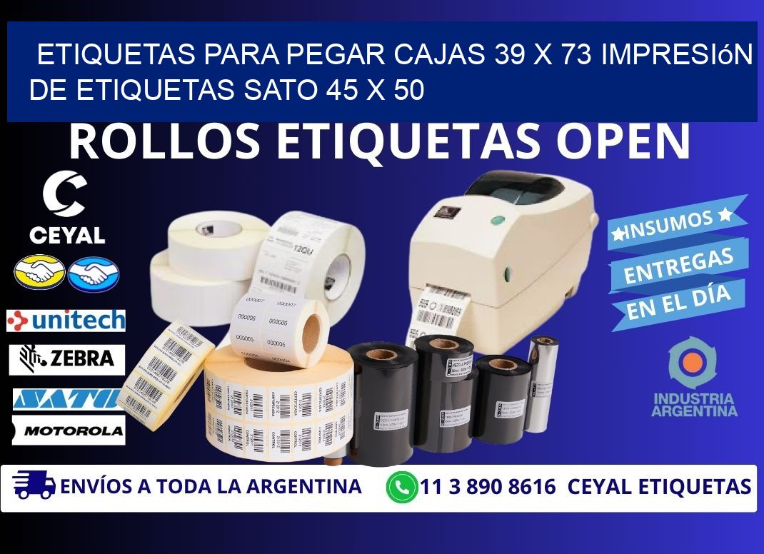 etiquetas para pegar cajas 39 x 73 impresión de etiquetas sato 45 x 50