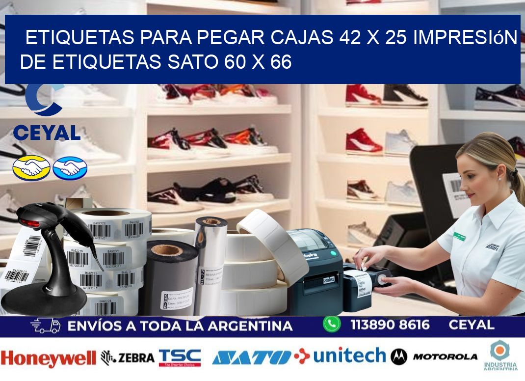 etiquetas para pegar cajas 42 x 25 impresión de etiquetas sato 60 x 66