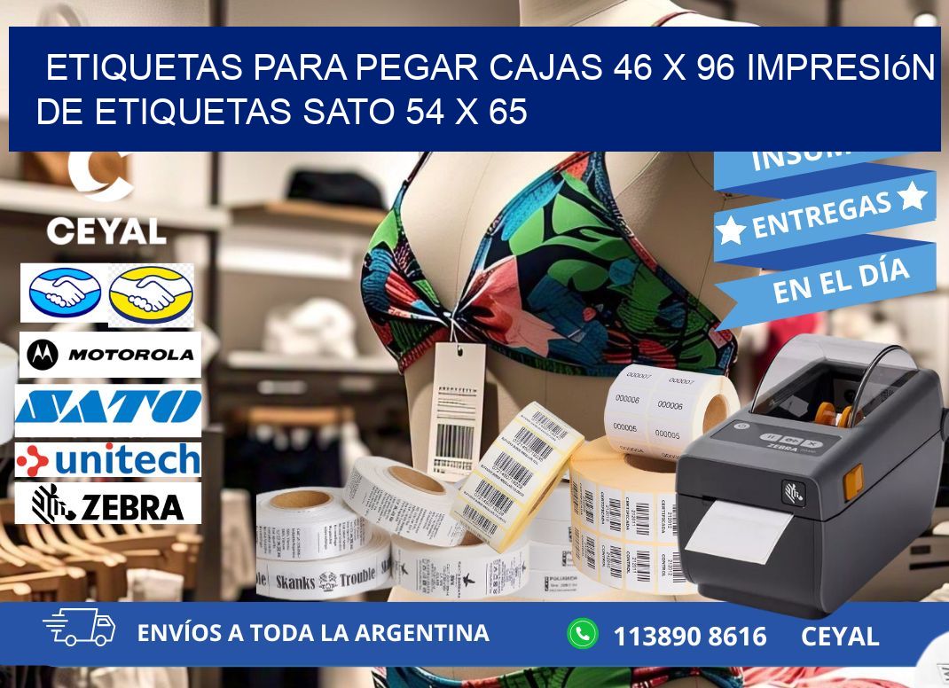 etiquetas para pegar cajas 46 x 96 impresión de etiquetas sato 54 x 65