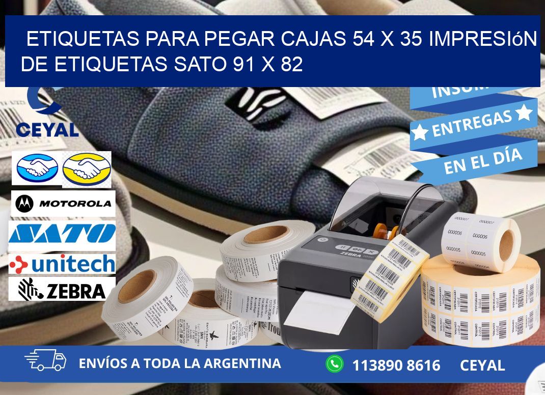 etiquetas para pegar cajas 54 x 35 impresión de etiquetas sato 91 x 82