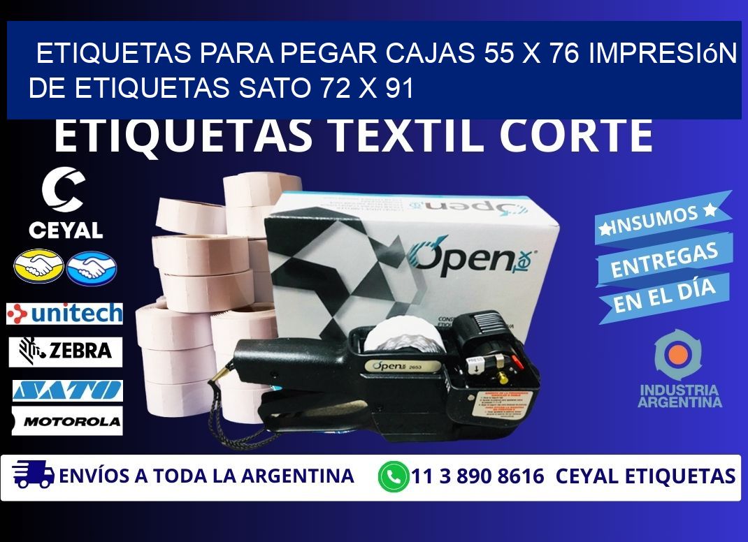 etiquetas para pegar cajas 55 x 76 impresión de etiquetas sato 72 x 91