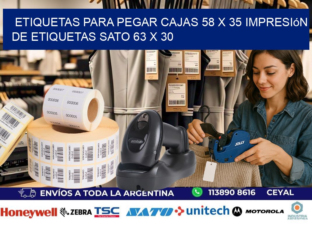 etiquetas para pegar cajas 58 x 35 impresión de etiquetas sato 63 x 30