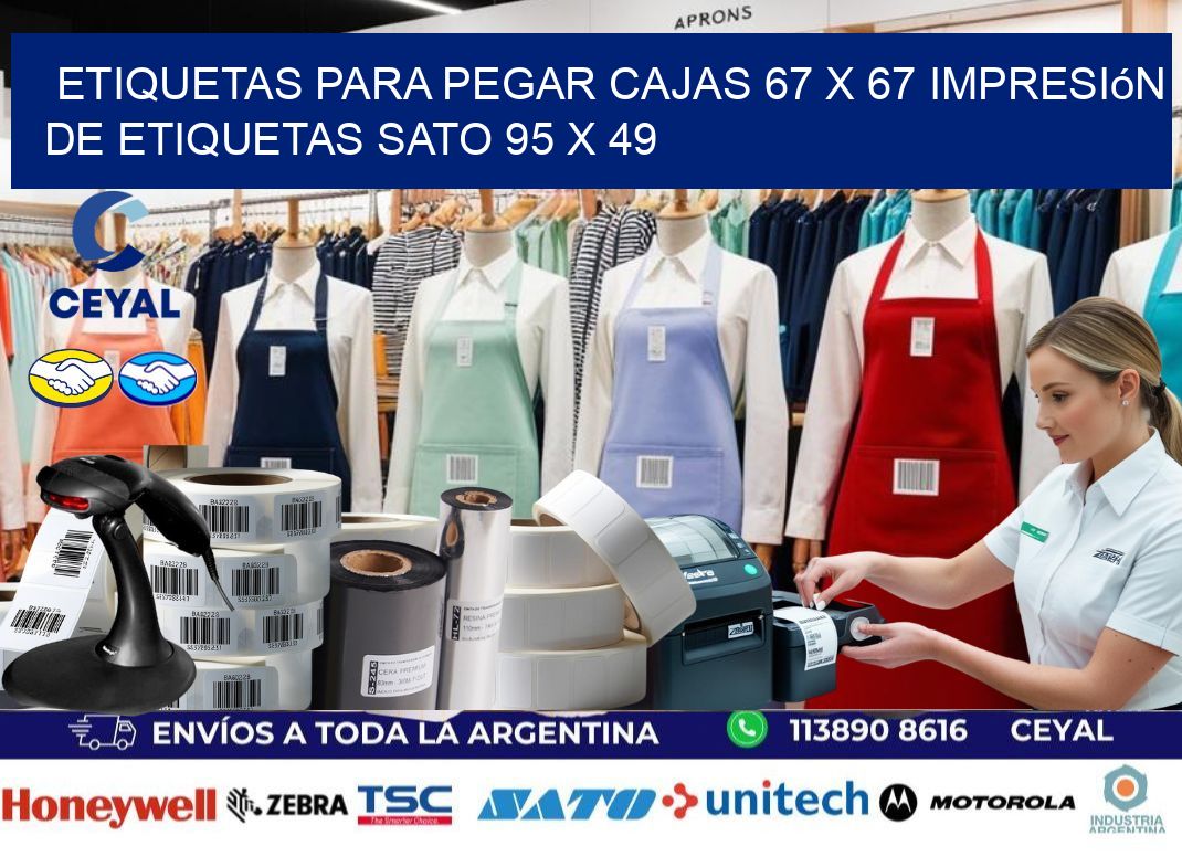 etiquetas para pegar cajas 67 x 67 impresión de etiquetas sato 95 x 49